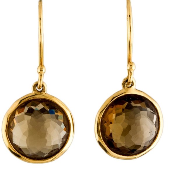 Ippolita Jewelry - IPPOLITA 18K YELLOW GOLD SMOKY QUARTZ LOLLIPOP EARRINGS
